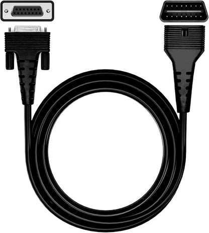 Main Cable Fit for Ancel FX2000 DB15 OBD2 Diagnostic Scanner 16-PIN Male to 15-PIN Female OBD-II Test Replacement Cable Connector Adapter - 3.9ft/120cm