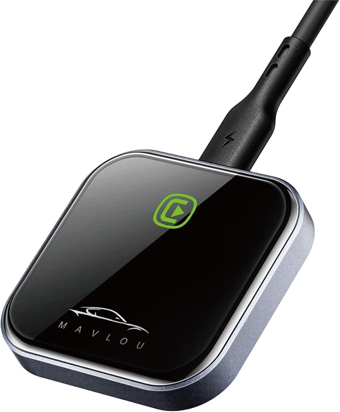 Carplay Wireless Adapter for iPhone, Mavlou 2026 Latest Upgrade Carplay Dongle, Stable Fast Convert Wired to Wireless CarPlay, Plug & Play OTA Upgrade, for iPhone iOS 10+ & Cars with Wired CarPlay