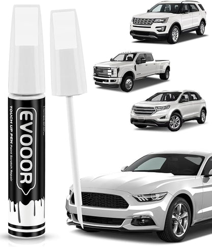 UG White Platinum Metallic Touch Up Paint for Ford – Exact Match 2 in 1 Paint Pen for Chips and Nicks Repair