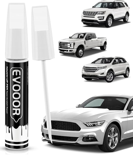 UG White Platinum Metallic Touch Up Paint for Ford – Exact Match 2 in 1 Paint Pen for Chips and Nicks Repair