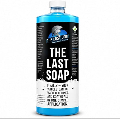 The Last Coat Ceramic Car Wash Soap & Shampoo 32 oz – pH Neutral Ceramic Coating Maintenance Soap with Hydrophobic Protection for Foam Cannon & Bucket Wash, Cars, Trucks, RVs & Boats