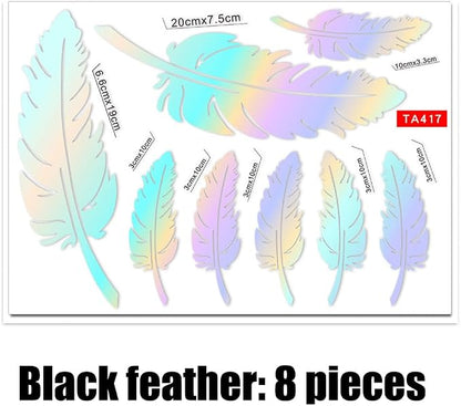 Ouliget Car Stickers Feathers Cover Scratches,Scratch Repair Decoration Vinyl Decals,Car Decoration Mirror Sticker Laptop Wall Decal,Gradient Color