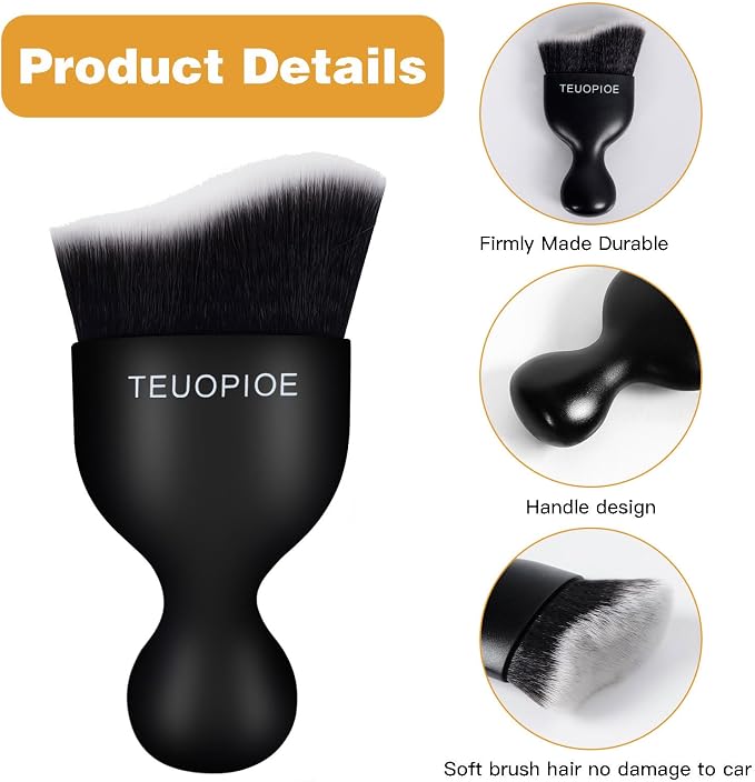 Car Interior Cleaning Brush, Car Duster Interior,Car Detailing Brush Dusting Brush,Car Interior Cleaning Tool, Auto Soft Hair Car Brush,Auto Interior Dust Brush for Air Vents(White)