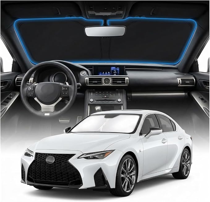 for Lexus is Sun Shade Windshield Cover - Custom Fit is Accessories 2014-2025 2026 Sunshade Foldable UV Protection & Heat Shield Sun Visor Accessories