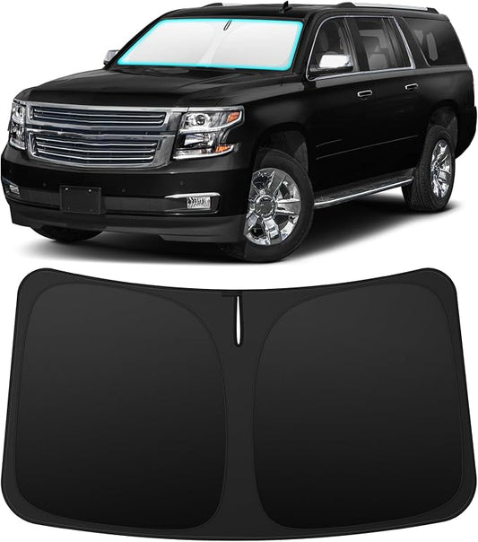 INSAUTO Custom Fit Windshield Sun Shade Accessories for Chevrolet/Chevy Suburban 2015-2020, Foldable Front Window Sunshade, UV & Heat Reflector, Keeps Interior Cool, Includes Storage Bag