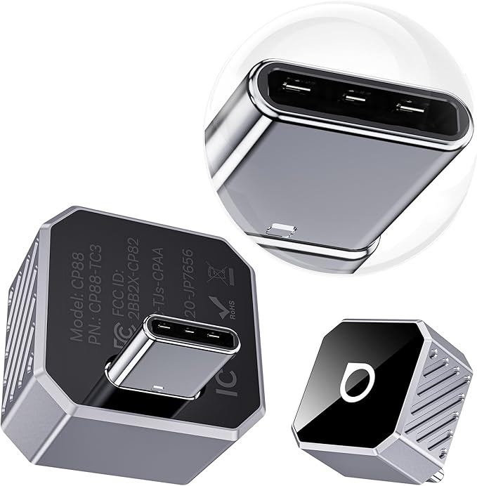OTTOCAST USB-C Mini 3.0 Wireless CarPlay & Android Auto Adapter – for Apple iPhone/AndroidPhone, 2-in-1 Multi-User Type-C Wireless Bluetooth Dongle, for Cars with Wired CarPlay/Android Auto (Silver)