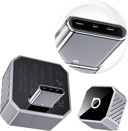OTTOCAST USB-C Mini 3.0 Wireless CarPlay & Android Auto Adapter – for Apple iPhone/AndroidPhone, 2-in-1 Multi-User Type-C Wireless Bluetooth Dongle, for Cars with Wired CarPlay/Android Auto (Silver)