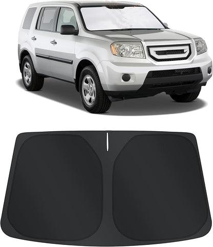 TINGLU Sun Shade for Honda Pilot SUV 2009-2015 Accessories Windshield Sun Shade Window Shade UV Rays Protection Sun Visor Cover with Steering Wheel Sunshade Storage Bag