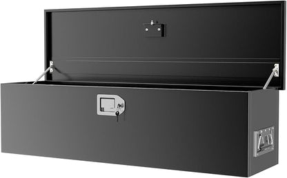 Truck Bed Tool Box, Crossover, 38.5 x 11.6 x 9.6 Inches, Alloy Steel, Lockable, Weathertight, Rust Resistant, Impact Resistant, Dustproof, Flip Top, for Pickup Trucks