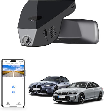 Mangoal 4K Dash Cam for BMW 3-Series Gen7 G20 G21 G28 2020-2026 Select 2019 M3 G80 G81(Model C), OEM Style, 2160P UHD Video, WiFi & APP, GPS, 64GB Card