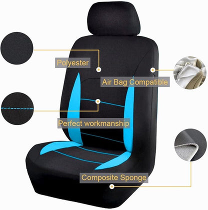 Flying Banner Car Seat Covers Front Seats Rear Bench Polyester car seat Protectors Easy installations Rear Bench Split Classic Man Lady Truck