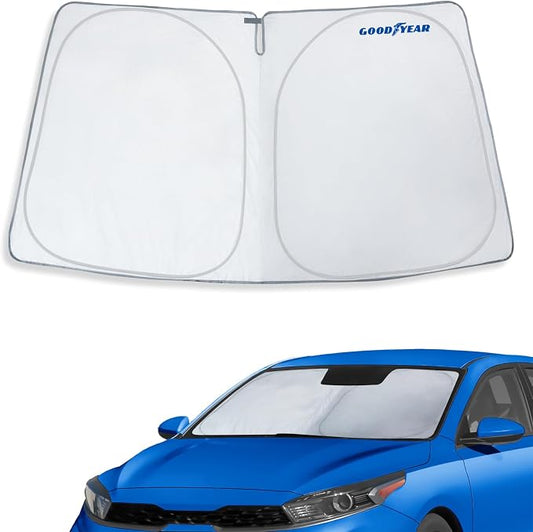 Goodyear Foldable Windshield Sunshade for Kia Forte 2019-2024, Car Accessories, Sunshade Cover, Sun Shade Car Windshield, Window Sun Blocker - GY008232