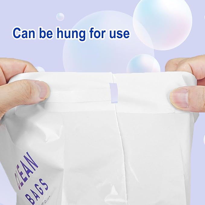 Disposable Cars Trash Bags Standable 120 Pack Car Garbage Bag Self Adhesive travel trash bag for Cars Kitchens Bedrooms Offices Travel and Camping Open Top Cleaning Bags (10.1 * 2.3 * 7.6 in) (120)