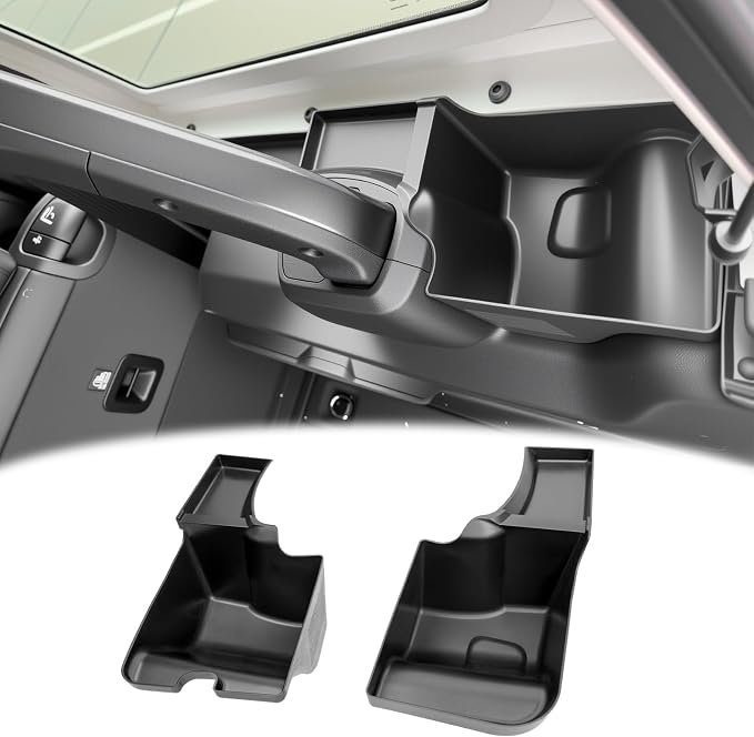 Rear Trunk Organizer for 2024-2025 Jeep Wrangler JL JLU 4XE 4 Door Accessories, Wheel Well Storage Bin Trunk Side Storage Box Cargo Tray for 24-25 Wrangler JL 4dr(Not for Gladiator/JK)