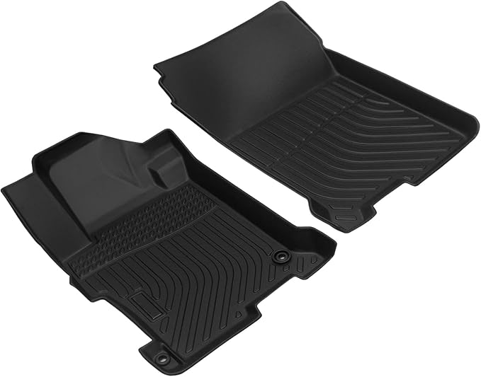 All Weather Rubber Car Floor Mats Compatible with 2013-2017 Honda Accord, Custom Fit Car Mat Full Set with Raised Edge, Odorless, Easy to Install in 5 min, Non-Slip Surface, No Need Trimming