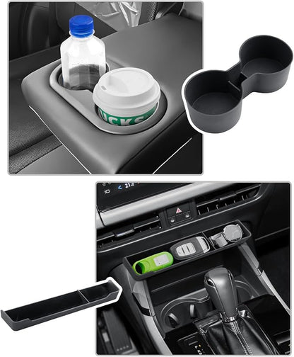 CDEFG 4Pcs for 2026 Mazda CX5 Center Console Organizer for 2026 Mazda CX-5 (S/Select/Preferred/Premium/Premium Plus) Accessories Middle Console Tray Storage Box