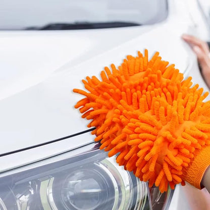 5 Pcs Premium Chenille Microfiber Car Wash Glove, Double Sided Scratch-Free Car Wash Mitt, Soft Carwash Sponge, Microfiber Cleaning Mitt