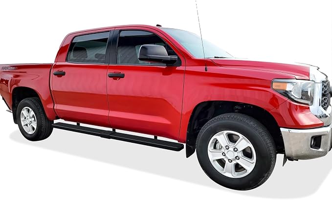 APS (Black 6 inches) Stainless Steel Running Boards Nerf Bars Side Steps Compatible with Toyota Tundra 2007-2021 CrewMax