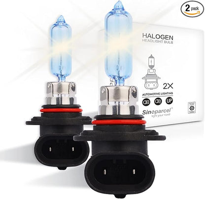 Sinoparcel 9005/HB3 Halogen High Beam Headlight Bulb,150% More Brightness Replacement for Standard 65W Bulb,Pack of 2