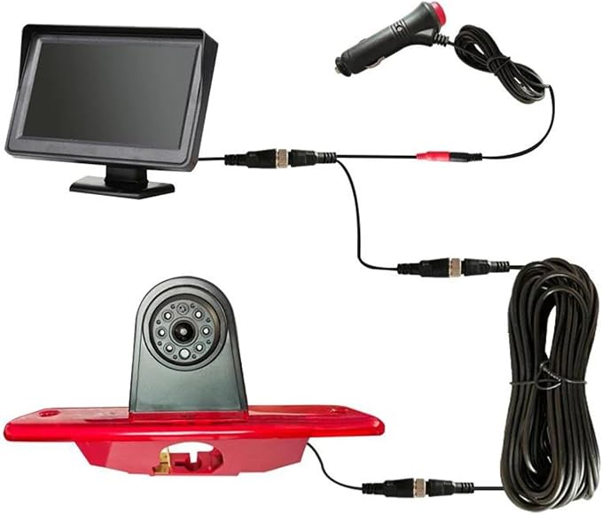 Reversing Camera Kit Compatible with Citroen for Jumpy 2007-2016 with 4.3-inch Monitor Reverse Camera(Desktopdisplay)