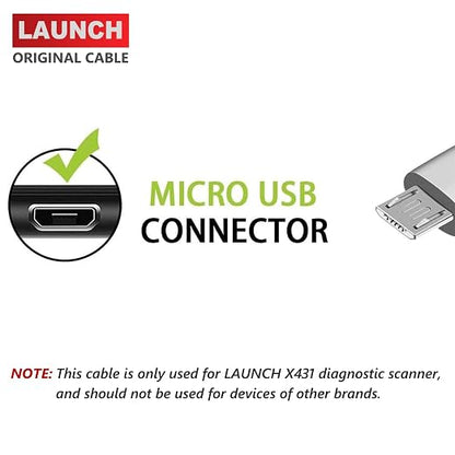 LAUNCH Original USB to Micro USB Charging Cable Replacement Connector X-431 OBD2 Diagnostic Scanner