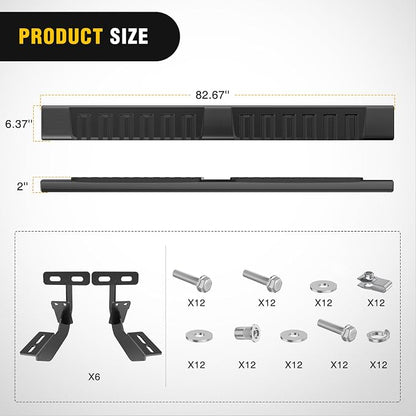 Nilight Running Boards for 2009-2018 Dodge Ram 1500 Crew Cab 2010-2024 Ram 2500 3500 4 Full Size Doors 6 Inch Side Step Nerf Bars Black
