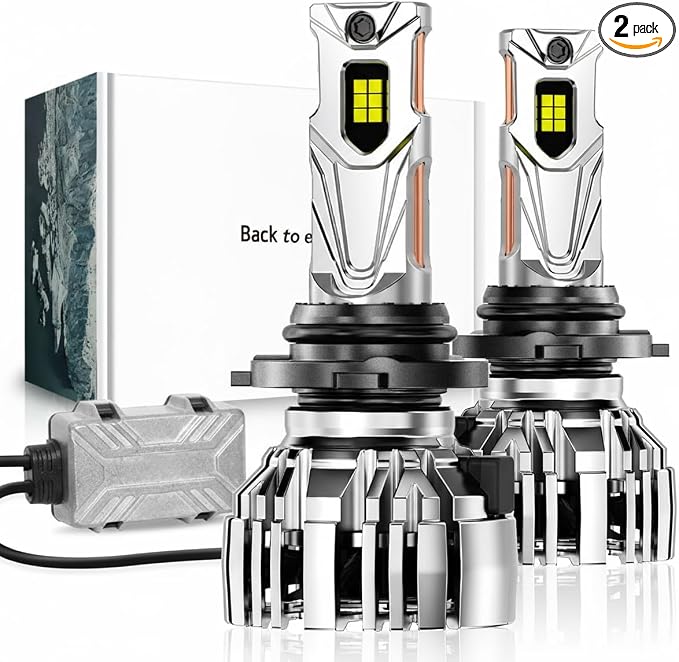 NOVSIGHT 9005 LED Fog Lights Bulbs - 55000 Lumens Ultra-Bright,100000 Hours Lifespan, 6500K Cool White Light, IP68 Waterproof, Pack of 2