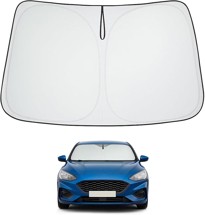 Proadsy 2026 Upgrade Front Windshield Sun Shade Foldable Sunshade Protector Custom Fit 2012-2018 Ford Focus S, RS, ST, SE, SEL, Titanium, Electric Sedan Hatchback Accessories