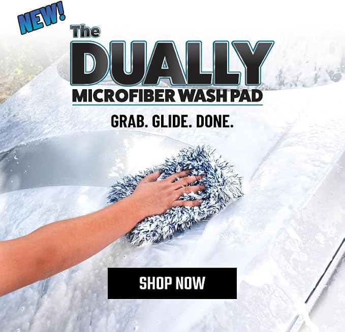 Chemical Guys Dually Wash Pad Microfiber Car Wash Pad Dual Surface Cleaning Pad for Paint Clear Coat Glass Wheels and Exterior Surfaces
