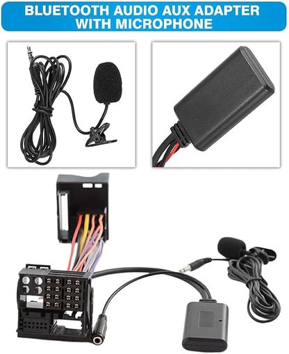 Audio Aux Adapter with Microphone, Audio AUX Adapter Compatible with BMW Z4 E85 2003-2008, Compatible with BMW Z4 E86 2003-2008, Compatible with Mini Cooper R50 2003-2006