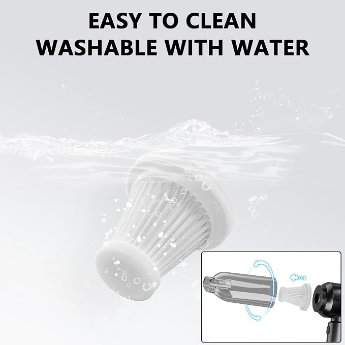 Professional Car Vacuum Cleaner, 20000Pa Powerful Handheld Vacuum for Car Interior Cleaning, Portable Cordless Mini Vacuum with Brushless Motor & Crevice Tool for Car