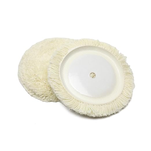 2 Pack 8" 100% Wool Buffing Pad for Compound Cutting & Polishing (2PCS 8" Single Wool Buffing Pad)