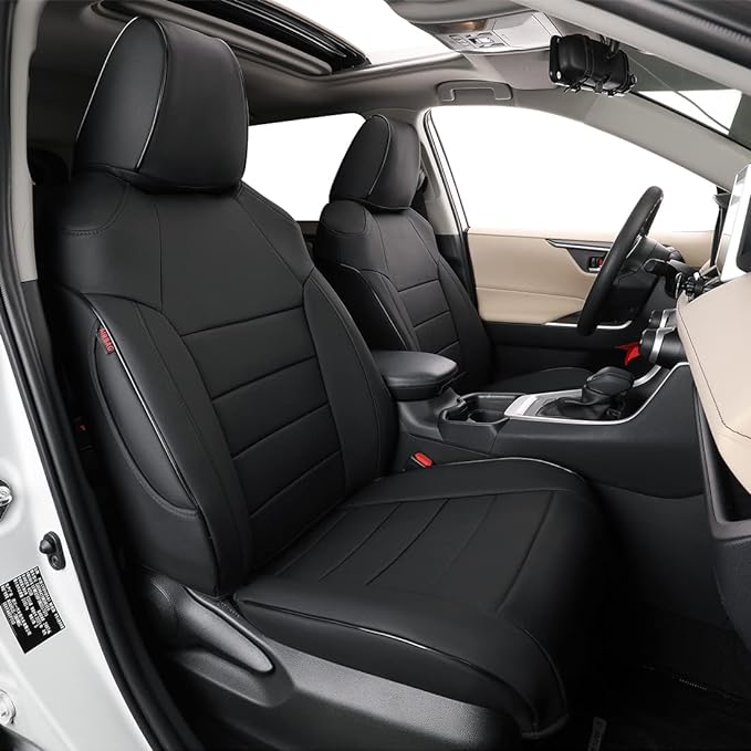 EKR Corolla Car Seat Covers Full Set Custom Fit for Toyota Corolla 2020 2021 2022 XSE/XSE Apex,Leather Car Seat Cover-Faux Leather (Black)