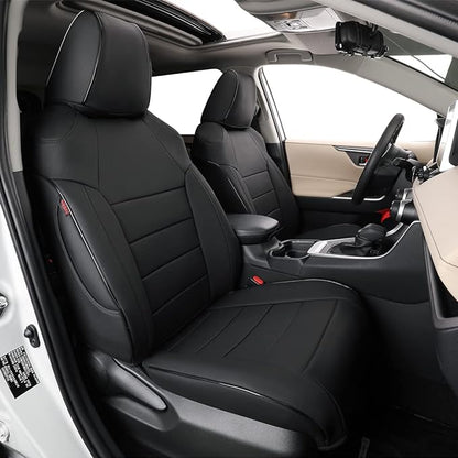EKR Corolla Car Seat Covers Full Set Custom Fit for Toyota Corolla 2020 2021 2022 XSE/XSE Apex,Leather Car Seat Cover-Faux Leather (Black)