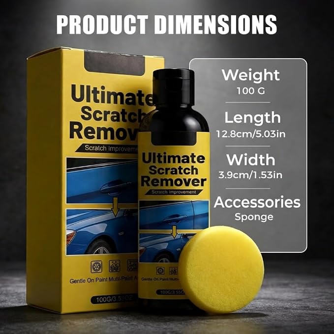 Car Scratch Repair Wax, 2026 New Upgrade Car Scratch Remover Wax with Sponge and Towel, Professional Car Paint Repair Compound for Deep Scratches, Automotive Scratch Repair Kit for Car ，1 Set