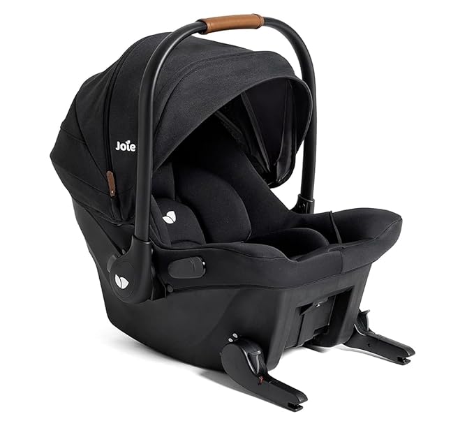 Joie Baby, Mint Latch Baseless Infant Car Seat – Lightweight, Built-in Rigid Lower Anchor Attachments and Side-Impact Protection – No Base Installation Required, Travel-Friendly Design (Shale Dark)