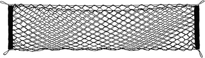 BestEvMod Envelope Style Cargo Net for Pickup Truck Bed Fit for Tesla Cybertruck 2026 2025 2024 Extra Strong Hook Stretchable Trunk Cargo Organizer with 2 L Track Hooks (Metal Hooks, Stand Envelope)