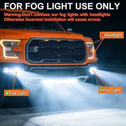 SEALIGHT H4/9003/HB2 Fog Light Bulbs, 40000LM 6500K Cool White, 1:1 Mini Size, H4 Bulb with 13000RPM Cooling Fan, 3 Mins Plug-N-Play, IP67 Waterproof Non-polarity, Pack of 2
