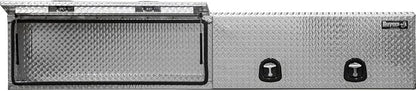 Buyers Products 1701770 Topsider Truck Tool Box, 18x16x96 Inch Diamond Tread Aluminum, Dual Flip-Up Doors, Locking Compression Latches, Weather Resistant, No-Drill Mount, Made in USA