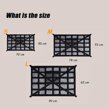 Overhead Car Organizer, Compatible with Jeep Gladiator Sport/Rubicon 2020-2025 Car Roof Storage Net Universal Car Ceiling Storage for Camping Storage Bag,Beige-Small