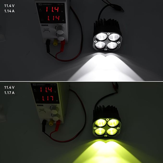 Motorcycle Driving Lights White LED Pods Lights 3’’ 40W LED Driving Off Road Lighting 12V 24V Spot Cube Light for Truck ATV UTV SUV Bike Car Boat Trucks LED Spotlights with 6 Light Beads 2PCS