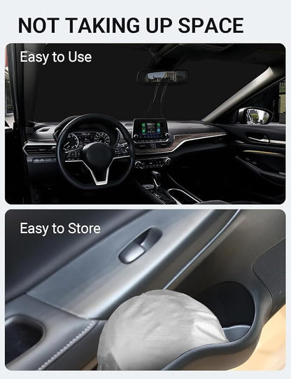 Proadsy Windshield Sun Shade for Nissan Sentra 2026 2025 2024 2023 2022 2021 2020 Custom Fit S, SV, SR, Sedan Accessories Foldable Sunshde Protector Blocks UV Rays Keep Car Cooler