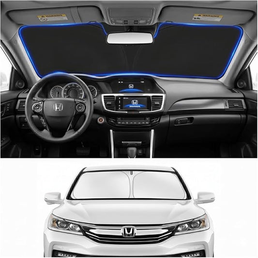 Windshield Sun Shade Sunshade for Honda Accord 2013-2017 | Custom Fit Windshield Cover, Blocks UV Rays, Double-Layer Heat Shield, Durable Frame, Easy Fold & Storage