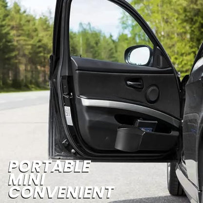 VaygWay Hanging Car Mini Trash Can - Premium Quality Portable Black Car Garbage Can for Cars, Office, Home