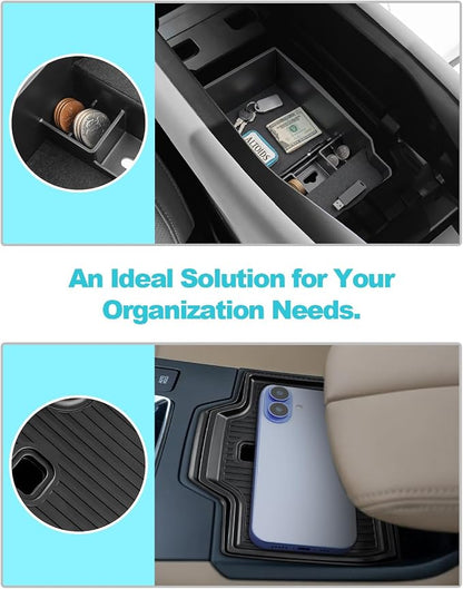 CDEFG 2Pcs for 2026 Mazda CX5 Center Console Organizer for 2026 Mazda CX-5 (S/Select/Preferred/Premium/Premium Plus) Accessories Middle Console Armrest Hidden Storage Box