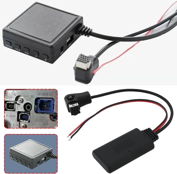 Car Headunit Bluetooth Adapter MA1938 Compatible with Pioneer IP-Bus Radios Compatible with IP-Bus Port