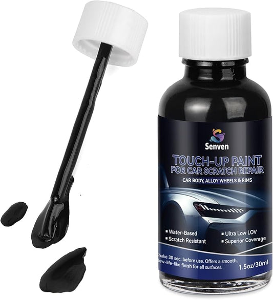 Car Black Paint Touch Up Cars Scratch Repair for Vehicles, Rim High-Gloss Black Paint Pen 30ML Quick Drying Automotive Scratch Repair, Non-toxic 1.5 oz Easy to Use