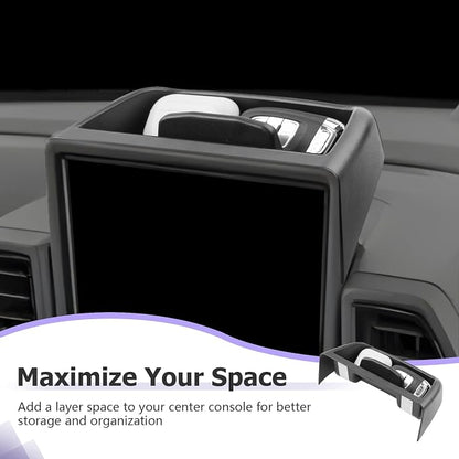 LUWU 2024 Bronco Sport Dashboard Storage Tray Compatible with Ford Bronco Sport 2021-2024 Accessories Center Console Display Box Hidden Organizer Tray Behind Screen (Only Fit for 8-inch Screen)