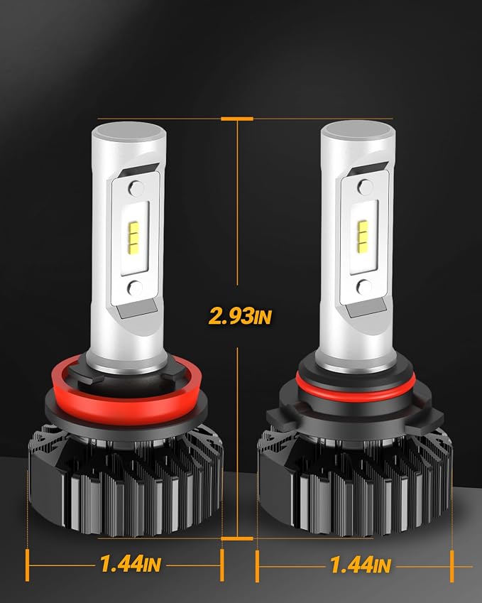 SEALIGHT 9005/HB3 H11/H8/H9 Fog Bulbs, 9005 H11 Fog Bulbs with Plug and Play, 60,000LM, Non-polarity, Wider Driving Vision, Fog Light, Powersports Bulbs and Assemblies, Pack of 4