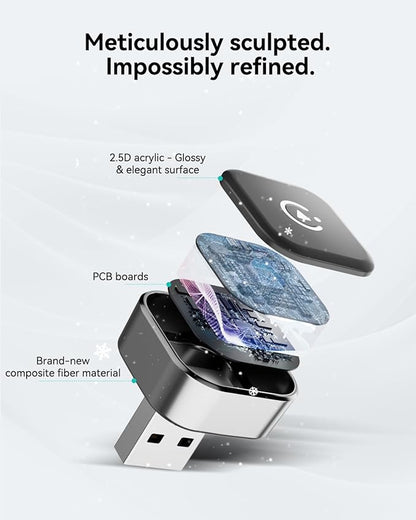 Spedal 2026 2-in-1 Wireless CarPlay & Android Auto Adapter, Ultra Mini Dongle Converts Wired to Wireless, WiFi 6 & Bluetooth 5.4, Plug & Play Stick for Cars with Factory Wired System, Low Latency
